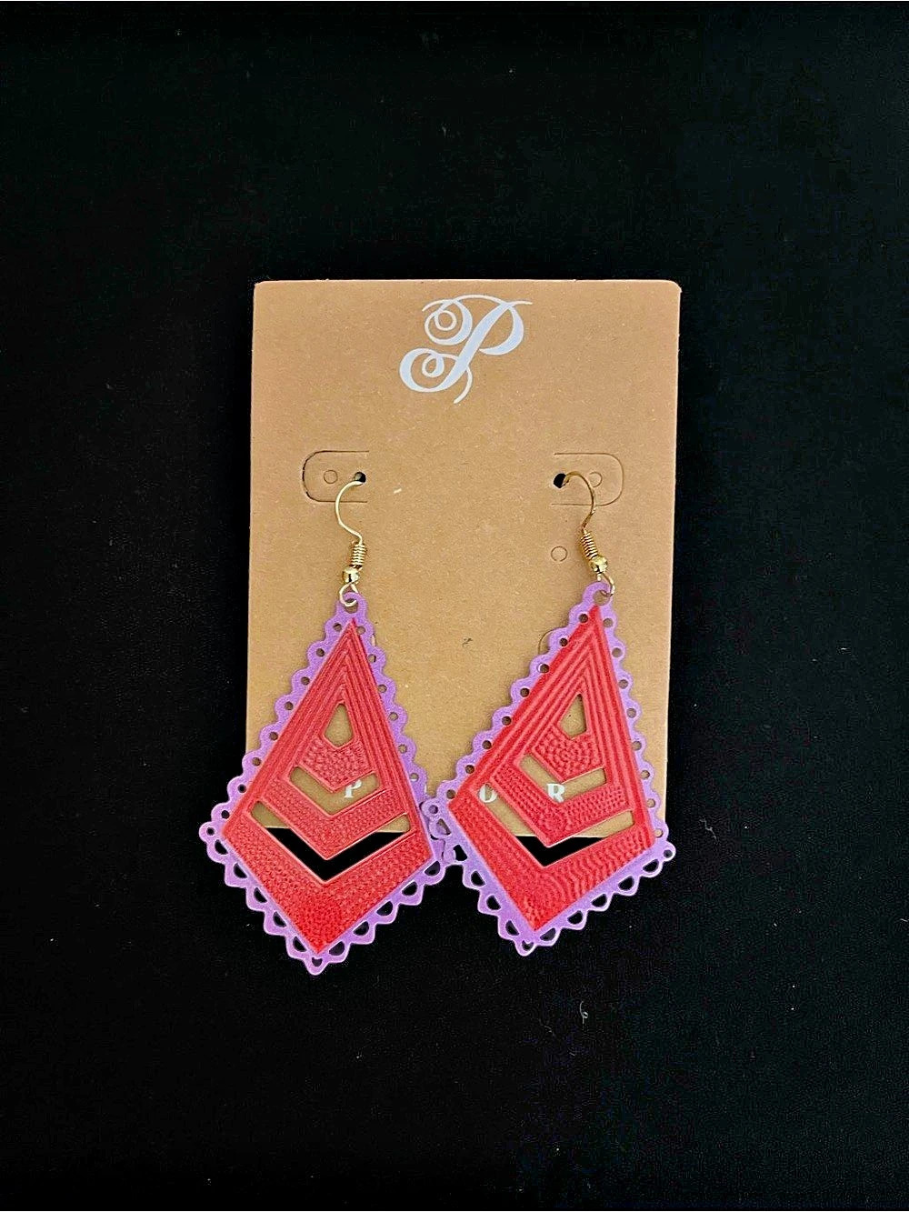 Plunder Jewelry Red/Purple Earrings